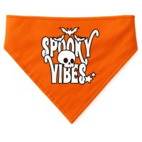 Spooky Vibes Skull Halloween USA-Made Doggie Bandana