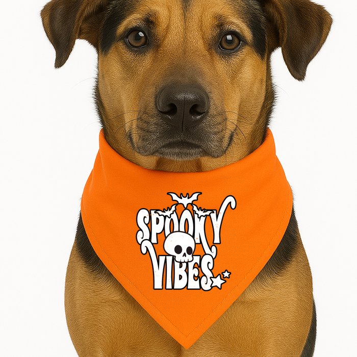 Spooky Vibes Skull Halloween USA-Made Doggie Bandana