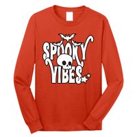 Spooky Vibes Skull Halloween Long Sleeve Shirt