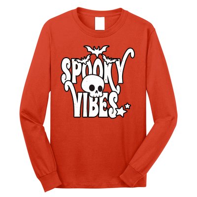 Spooky Vibes Skull Halloween Long Sleeve Shirt