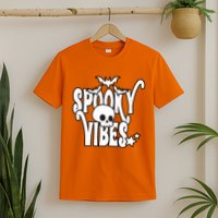 Spooky Vibes Skull Halloween T-Shirt