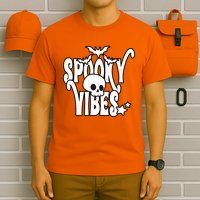 Spooky Vibes Skull Halloween T-Shirt