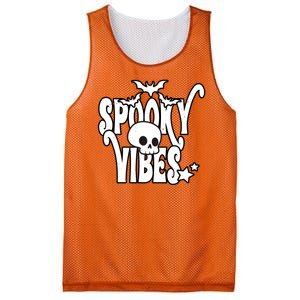 Spooky Vibes Skull Halloween Mesh Reversible Basketball Jersey Tank