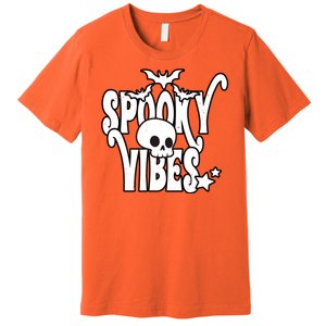 Spooky Vibes Skull Halloween Premium T-Shirt