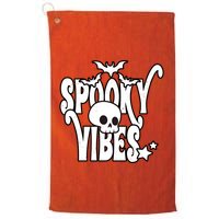 Spooky Vibes Skull Halloween Golf Towel