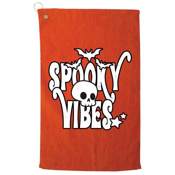 Spooky Vibes Skull Halloween Golf Towel