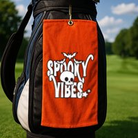Spooky Vibes Skull Halloween Golf Towel