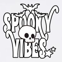 Spooky Vibes Skull Halloween Garment-Dyed Sweatshirt