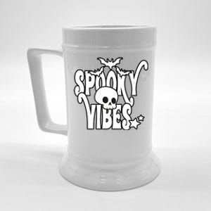 Spooky Vibes Skull Halloween Beer Stein