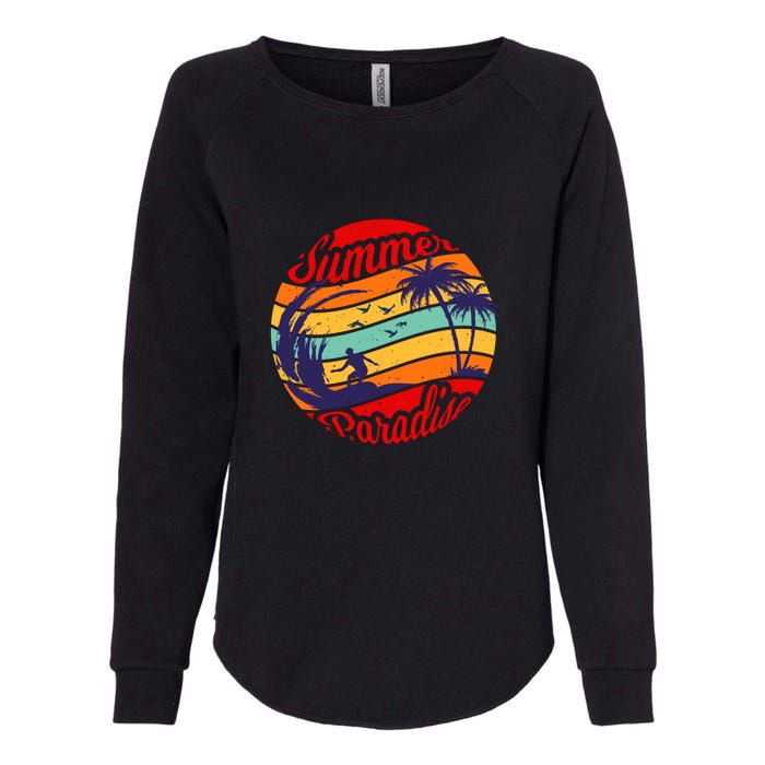 Surfing Vintage Summer Paradise Surf Gift Womens California Wash Sweatshirt