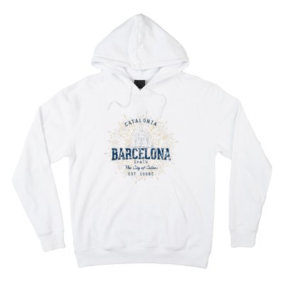 Spain Vacation Souvenir Vintage Barcelona Hoodie