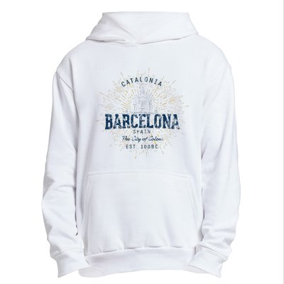 Spain Vacation Souvenir Vintage Barcelona Urban Pullover Hoodie