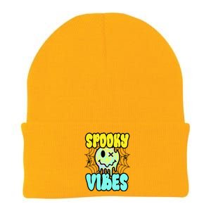 Spooky Vibes Smile Face Halloween Knit Cap Winter Beanie