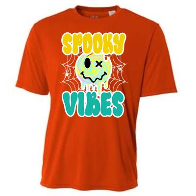 Spooky Vibes Smile Face Halloween Cooling Performance Crew T-Shirt