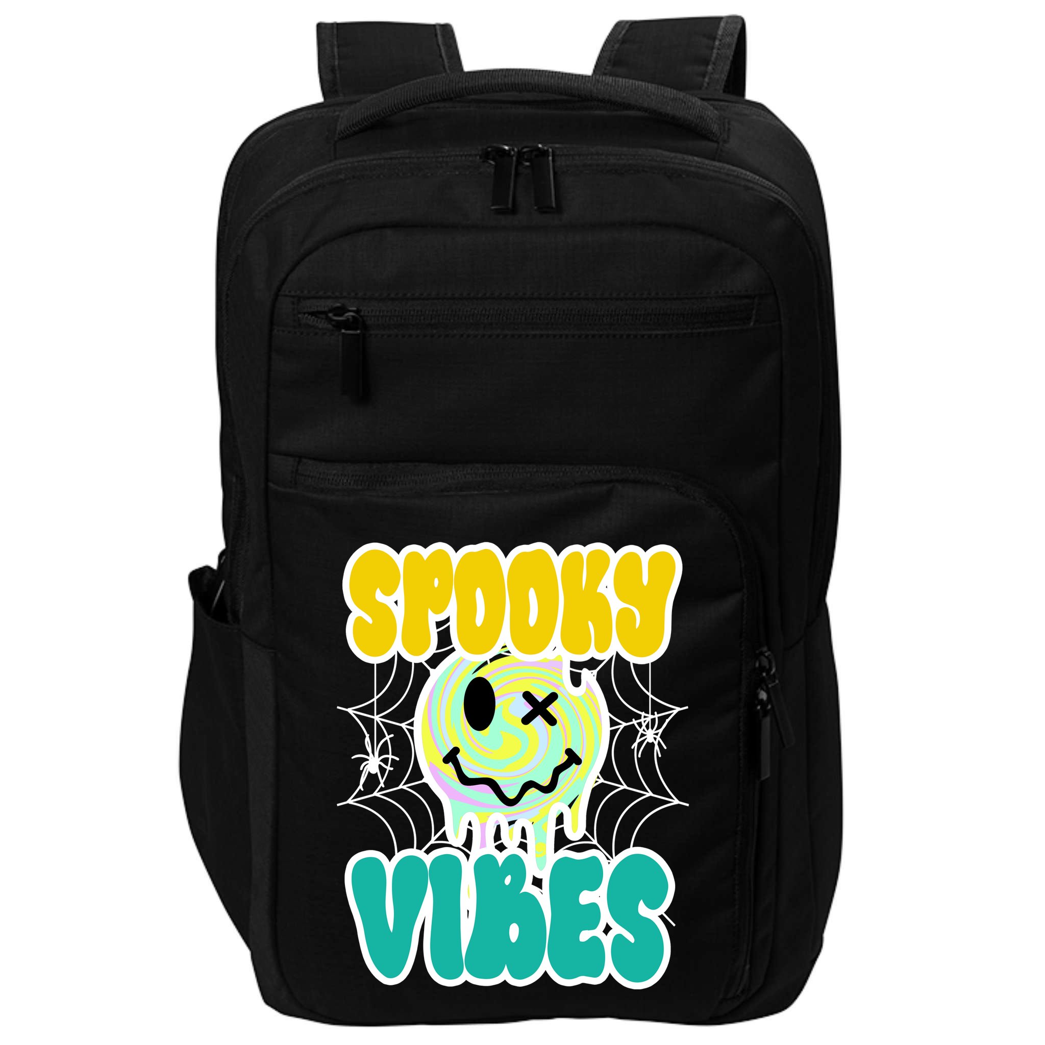Spooky Vibes Smile Face Halloween Impact Tech Backpack
