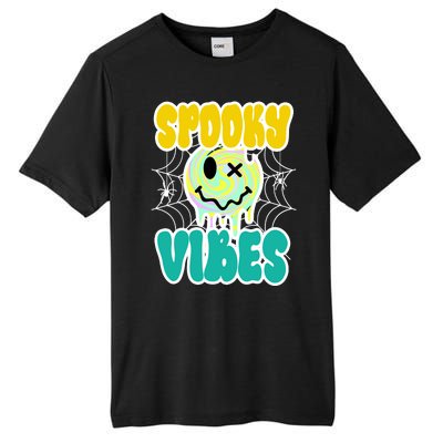 Spooky Vibes Smile Face Halloween Tall Fusion ChromaSoft Performance T-Shirt