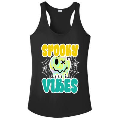 Spooky Vibes Smile Face Halloween Ladies PosiCharge Competitor Racerback Tank