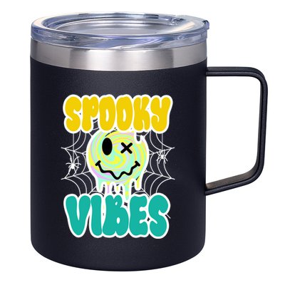 Spooky Vibes Smile Face Halloween 12oz Stainless Steel Coffee Mug