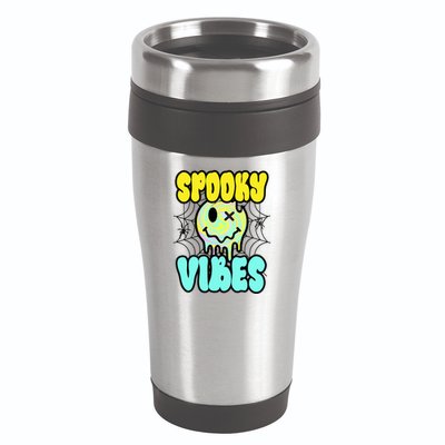 Spooky Vibes Smile Face Halloween 16oz Travel Tumbler