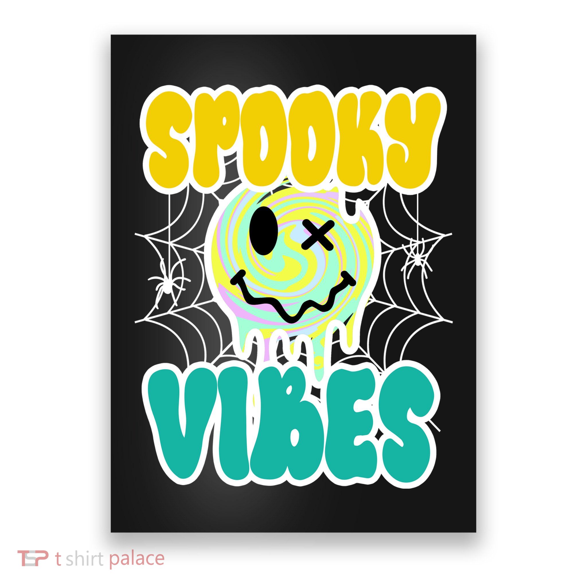 Spooky Vibes Smile Face Halloween Poster