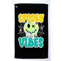 Spooky Vibes Smile Face Halloween Golf Towel