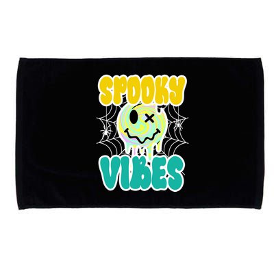 Spooky Vibes Smile Face Halloween Microfiber Hand Towel