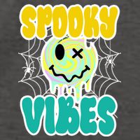 Spooky Vibes Smile Face Halloween Vector Backpack