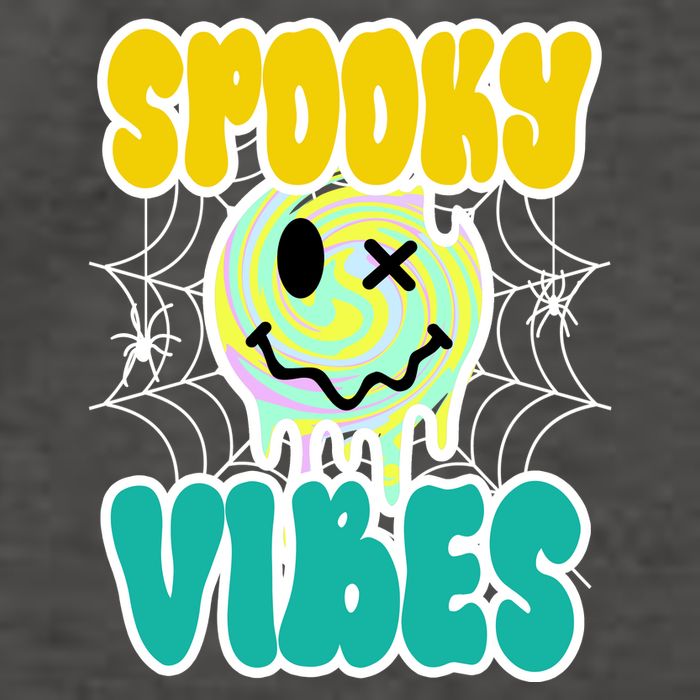 Spooky Vibes Smile Face Halloween Vector Backpack
