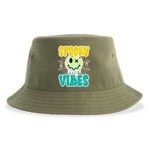 Spooky Vibes Smile Face Halloween Sustainable Bucket Hat