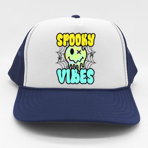 Spooky Vibes Smile Face Halloween Trucker Hat