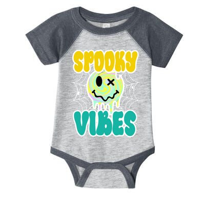 Spooky Vibes Smile Face Halloween Infant Baby Jersey Bodysuit