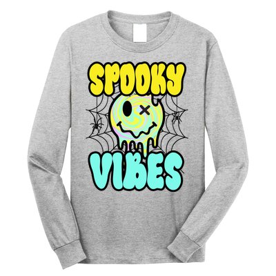 Spooky Vibes Smile Face Halloween Long Sleeve Shirt