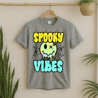 Spooky Vibes Smile Face Halloween T-Shirt