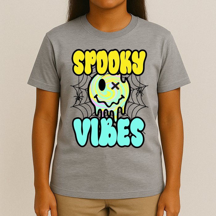 Spooky Vibes Smile Face Halloween T-Shirt