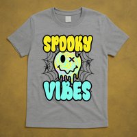Spooky Vibes Smile Face Halloween T-Shirt