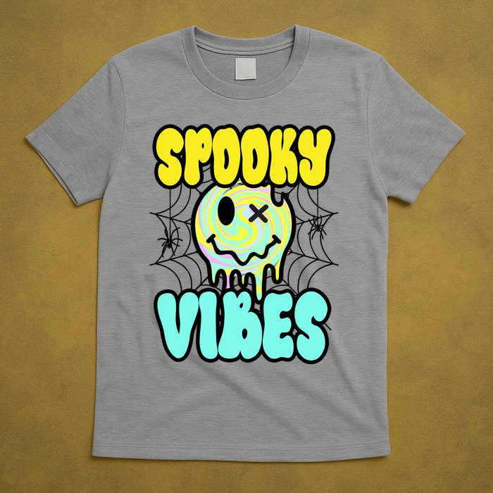 Spooky Vibes Smile Face Halloween T-Shirt