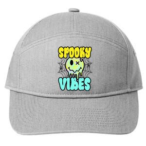 Spooky Vibes Smile Face Halloween 7-Panel Snapback Hat