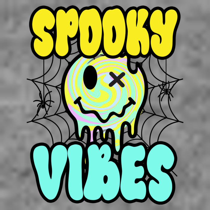 Spooky Vibes Smile Face Halloween 7-Panel Snapback Hat