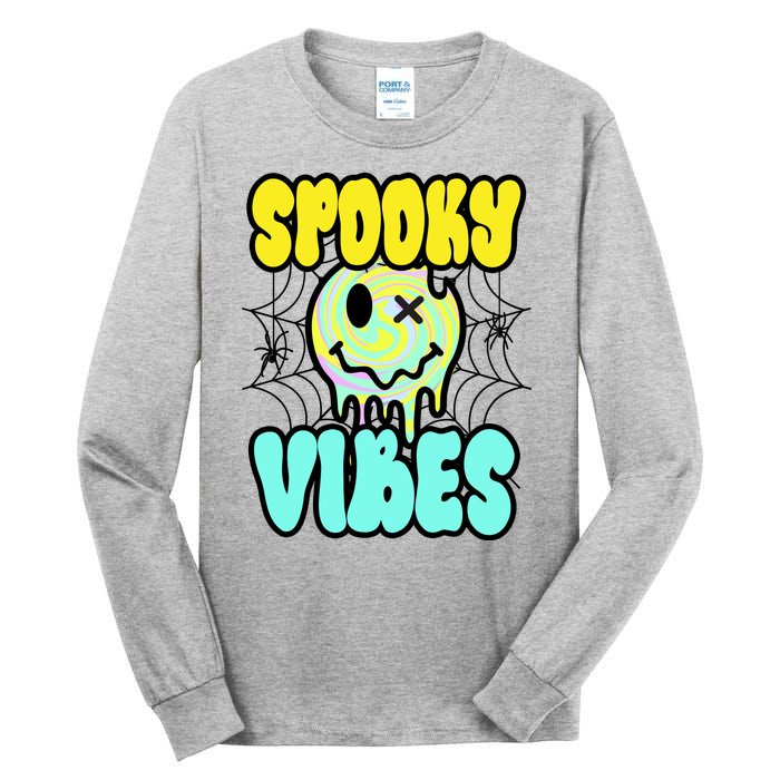 Spooky Vibes Smile Face Halloween Tall Long Sleeve T-Shirt