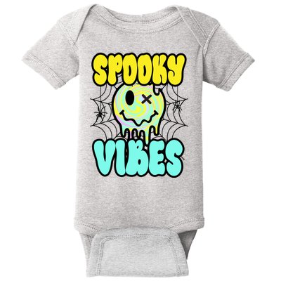 Spooky Vibes Smile Face Halloween Baby Bodysuit