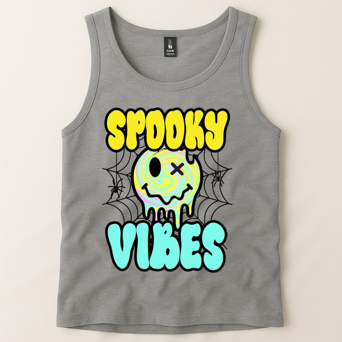 Spooky Vibes Smile Face Halloween Tank Top