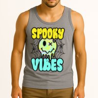 Spooky Vibes Smile Face Halloween Tank Top