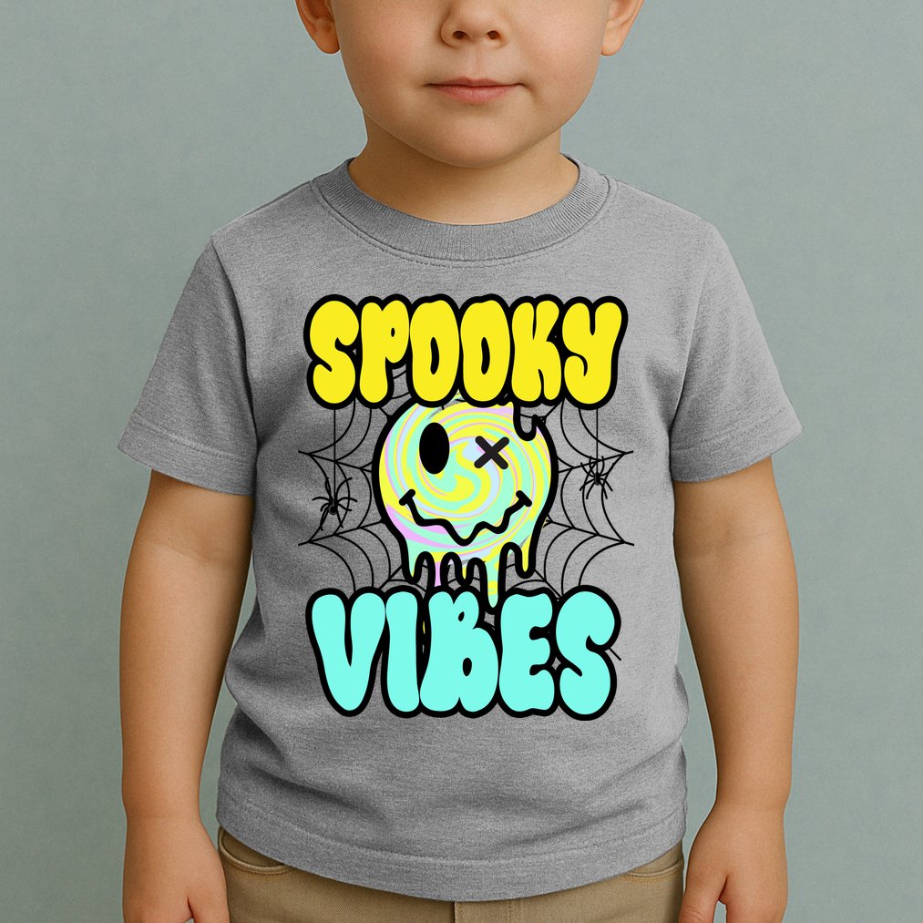 Spooky Vibes Smile Face Halloween Toddler T-Shirt