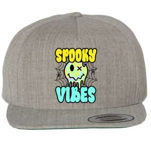 Spooky Vibes Smile Face Halloween Wool Snapback Cap