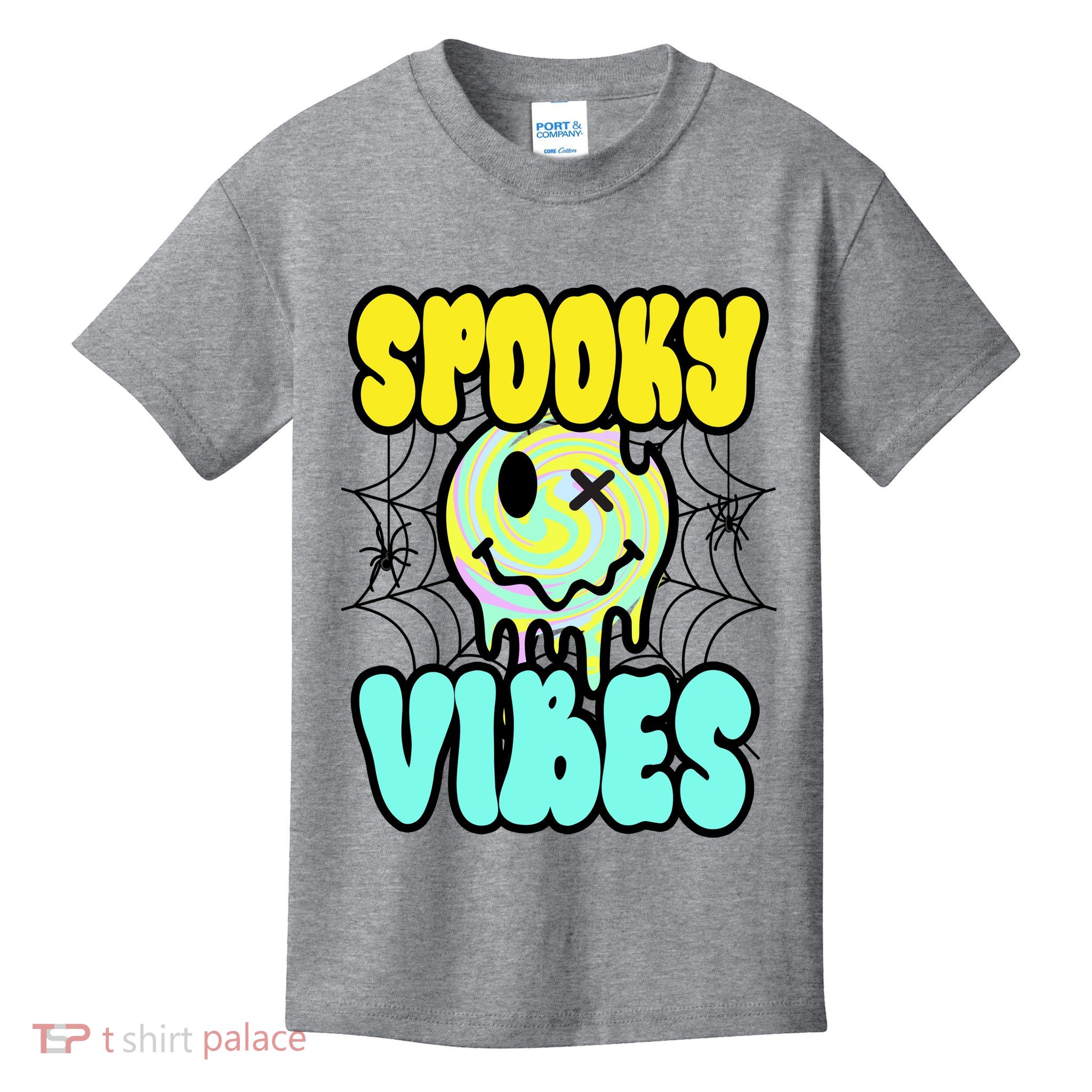 Spooky Vibes Smile Face Halloween Kids T-Shirt