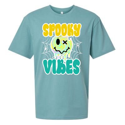 Spooky Vibes Smile Face Halloween Sueded Cloud Jersey T-Shirt