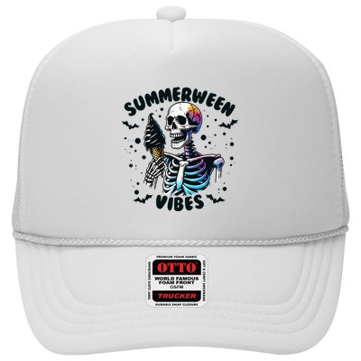 Summerween Vibes Skeleton Ice Cream Summer Vacation Trucker Hat