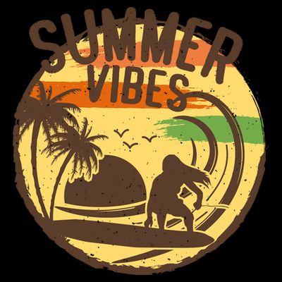 Surfing Vintage Summer Vibes Surfing Palm Beach Gift T-Shirt