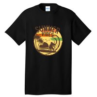 Surfing Vintage Summer Vibes Surfing Palm Beach Gift Tall T-Shirt