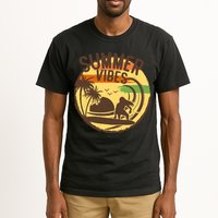 Surfing Vintage Summer Vibes Surfing Palm Beach Gift Tall T-Shirt
